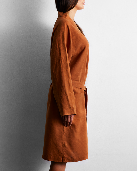 Indigo Linen  Robe