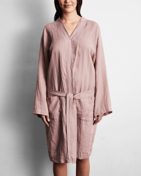 Indigo Linen  Robe