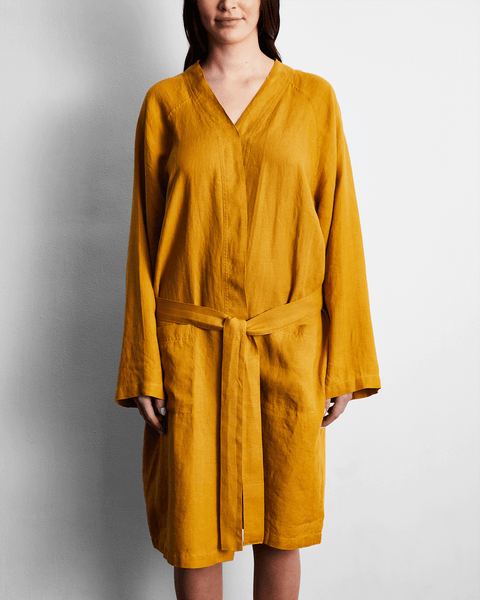 Indigo Linen  Robe