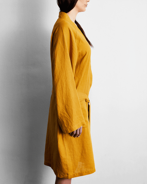 Indigo Linen  Robe