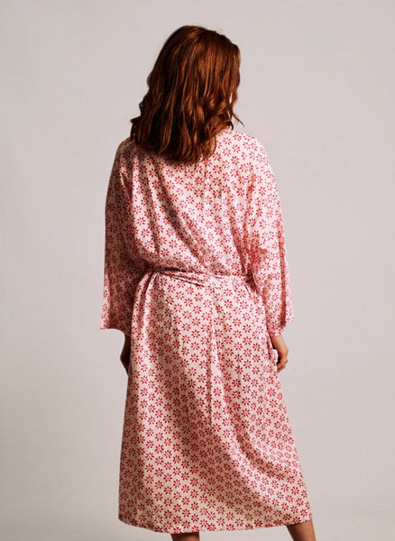 White Printed Robe